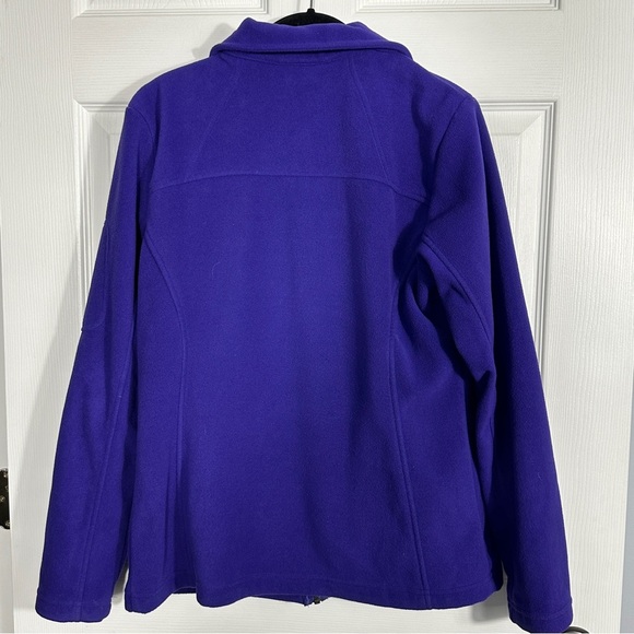 Columbia women's full zip fleece, size L, purple, layer, spring, outdoors - Picture 6 of 11